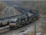 Northbound loaded coal by West Brownsville